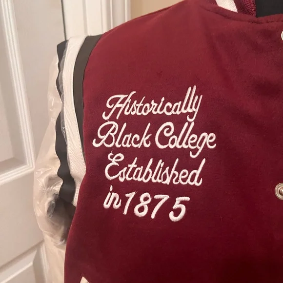 Alabama A&M University Motto Letterman Jacket (sleeves covered with plastic) - Picture 5 of 6